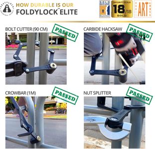 FoldyLock Elite Folding Bike Lock – Gold Rated, Heavy Duty 110cm with Keys & Case Mount