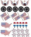 Patriotic Sticker Pack | Festive American Stickers for Patriotism | Perfect for Laptops, Water Bottles, Kids Decor | 4th of July Decorations | Made in USA