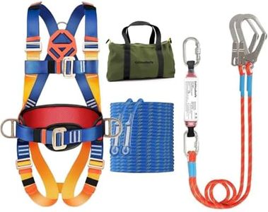 Golmudsafe Safety Harness Fall Protection,roof harness safety,climbing harness，safety harness for construction,upgraded removable cushion bag and rope