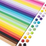 VGOODALL 1,030 Sheets Origami Star Strips, 27 Colours Lucky Star Paper Double Sided Origami Paper Star Paper Strip for DIY Crafts Art School Supply