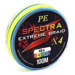 Proberos® Fishing Line Super Strong 0.6MM 110LB(50KG) 100M PE 4 Strands Monofilament Braided Fishing Line Angling Accessory, Durable Fishing Wire