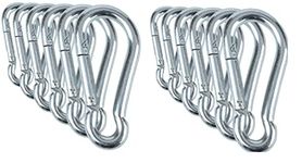 Fitcozi Heavy Duty Safety Lock Cable Attachment,Stainless Steel Spring Snap Hook (Pack of 12)