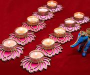 radhesh rakhi Lotus Diya Home Decor Diwali Diya, Flower Diya, Tealight Candle, Traditional Diya, Diwali Lights, Diwali Decoration Items for Home (10- pic)