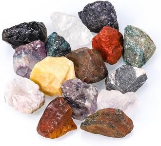 Huiguli 15pcs Cristalli Curativi Grezzi, Pietre Naturali Cristalloterapia per Guarigione Reiki, Decorazione Rocce, Meditazione, Acqua di Pietra Preziosa, Pietre Chakra Naturali