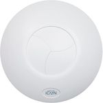 Airflow iCON 15 Extractor Fan 19l/s with Adjustable Run-On Timer (1–30 Minutes) - Iris Backdraught Shutter Technology, External Grille, 3m PVC Ducting - 100mm Duct - 9.7W, 3-Year Warranty