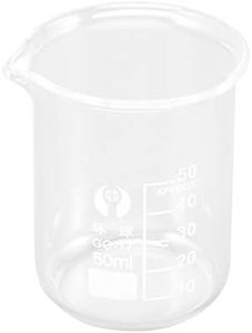 ULTECHNOVO Glass Measuring Beaker, Glass Beakers Borosilicate Graduated Measuring Low Form Glass Beaker 50ml