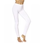 No Nonsense Women's Cotton Legging Hosiery, White, 2X