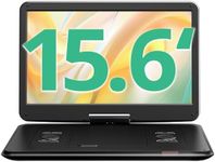 YOTON 17.5" Portable DVD Player with 15.6" HD Swivel Screen for Car and Kids, 4-6 Hours Working Time with Built-in Battery, Dual Stereo Speakers, USB/SD/AV/Audio/Gamepad Support [Not Support Blu-Ray]