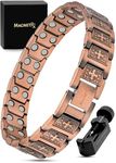 MagnetRX® Copper Cross Bracelet for Men – Effective Ultra Strength Magnetic Copper Mens Cross Bracelets – Adjustable Bracelet with Included Sizing Tool (Cross Style)