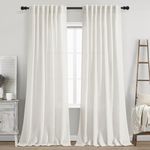Nanspring Beige White Linen Curtain