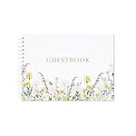 Manta Makes guestbook, wedding guest book for wedding day, reception wedding decor, wedding books for guests to sign, wedding scrapbook keepsake (Wildflower A4)