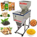 AURO- Multi Purpose Weighs Filler Ideal Machine for Filling Herbs, All types of granules filling, Dry Fruites , Namkeen, Tea , Whole Spices,and More Particles in the Weight Range for Packing from 10 g to 500g