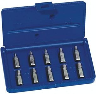 Irwin 53226 10 Piece 1/8-Inch to 13/32-Inch Hex Head Multi-Spline Screw and Bolt Extractor Assortment in Plastic Case