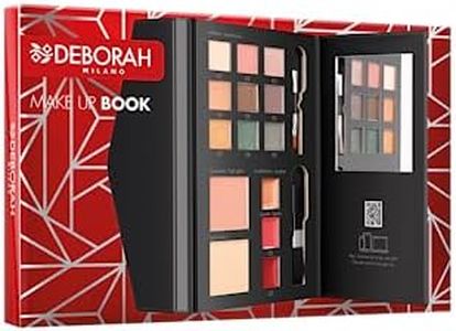Deborah Milano - Trousse Set Regalo Donna Make Up Book Volume 1 Toni Caldi, Include Palette di Ombretti, Gloss, Rossetti e Polveri Viso dai diversi Finish e Colori, in Carta FSC