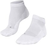 FALKE Mens GO2 Short Golf Socks, Cotton, White (White 2000), US 9-10 (EU 42-43 Ι UK 8-9), 1 Pair