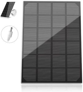 5V 4W Solar Panel Charger for Ring Spotlight Camera, Ring Stick Up Camera, IP66 Outdoor Solar Panel for Security Camera, DC 3.5mm Port, 1 Pack (Camera Not Included)