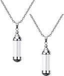 2pcs Vial Necklace Glass Vials Mini