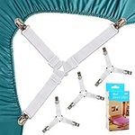 Felly Bed Sheet Clips 4 Pack Triangle Bed Sheet Straps Fasteners Set 3 Ways Mattress Corner Suspenders Grippers Holders