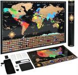 Scratch Off World Map Poster + Delu