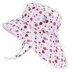 JAN & JUL Adventure Large Brim Sun-Hat for Toddler Girls (M: 6-24 Months, Strawberry)