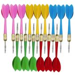 FANBODTA 15pcs Tip Dart Colorful Dart Soft Tip Darts, Bar Dart, Plastic Tip Darts Set Steel Tip Darts Darts Metal Tip Set, Metal Darts for Dartboard