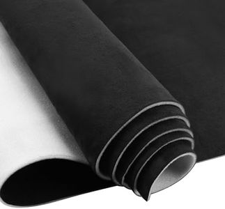 FONUNO Auto Suede Headliner Fabric with 1/9" Foam Backing Suede Car Roof Headliner Fabric Auto Interior Replacement Material for Automotive SUV RV Boat Roof DIY Repair (120" L x 60" W, Black)