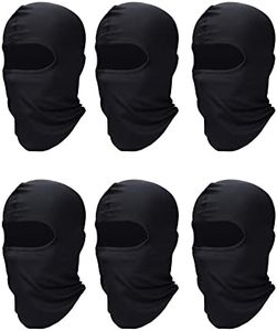 SATINIOR 6 Pcs Ski Mask Cover Full Face Mask Winter Face Covering Ice Silk UV Protection Balaclava Women Men Outdoor Sports(Black)