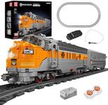 Mould King 12018 Train Building Blocks Sets, Remote/App Control EMD F7 Internal Combustion Locomotive Model Kits, Scale Model with Train Tracks for Adults Kids (1541 PCS)