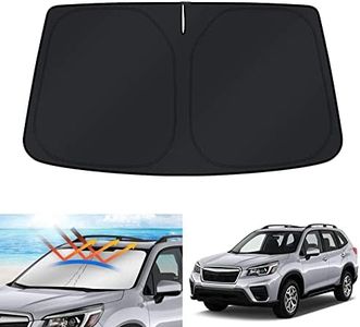 X-CAR Custom Fit Windshield Sun Shade Compatible with Subaru Forester 2019-2024 WindScreen Shade Foldable Sun Visor Protector Blocks UV Rays Keep Your Car Cooler