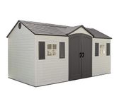 Lifetime 6446 8 by 15-Foot Outdoor Storage Shed with Shutters, Windows and Skylights