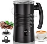 Milk Frother, 4 in 1 Electric Milk Frother and Milk Steamer, 11.8oz/350ml, Warm and Cold Foam Maker for Coffee, Latte, Cappuccino, Macchiato, Hot Chocolate