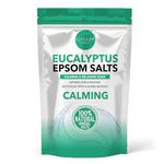 Elysium Spa Calming Eucalyptus Epsom Salts | 100% Natural Mineral Salts For Relaxing Muscle Aches, Smoothing and Softening Skin (1kg)
