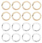 PH PandaHall 100pcs 16mm Hoop Earring Circle Charms Gold Silver Pendants Earring Beading Hoop Round Linking Rings Earring Beading Frames Connectors for Christmas Jewelry Making Earring Necklace