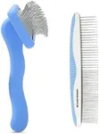 We Love Doodles Small Dog Grooming Comb & Large Dog Slicker Brush Bundle - Grooming Comb & Mini Slicker Brush For Small Puppy Kit - Removes Tangles & For Dematting - Made in USA