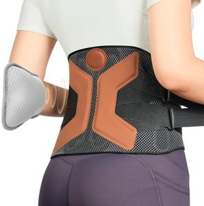 Back Brace for Lower Back Pain Relief, 4D Stretch Lumbar Support Belt for Men & Women with Inflatable Back Pillow, Back Support Brace for Herniated Disc, Sciatica-Black, 4XL [Waist 45.3''-52.8'']
