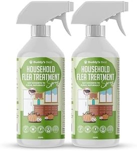 BUDDY'S BEST Twin Pack Household Flea Treatment Spray | 250ml | Non-Toxic & Family-Friendly