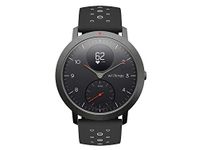 Withings Steel HR Sport - Multisport hybrid Smartwatch, connected GPS, heart rate, fitness level via VO2 max, activity and sleep tracking, notifications, Black