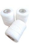 Hookcart 50 Gram Cotton Thread Roll Unbreakable for Flower Garland Making and Other Crafts, White, Pack of 3