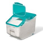 Starfrit LocknLock Plastic Pantry Container with Wheels - 406oz/12L - Airtight - 4-Sided Locking Flip-Top Lid