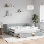 vidaXL Daybed with Trundle and Draw