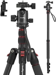 SmallRig CT-10 Camera Tripod, 71" Foldable Aluminum Tripod & Monopod, 360°Ball Head Detachable, Payload 33lb, Adjustable Height from 16" to 71" for Camera, Phone-3935