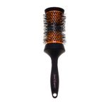 Denman (Large) Thermo Ceramic Hourglass Hot Curl Brush - Hair Curling Brush for Blow-Drying, Straightening, Defined Curls, Volume & Root-Lift - Orange & Black, (DHH4)