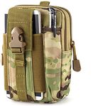 GOCART WITH G LOGO Men's Nylon Outdoor Tactical Waist Bag EDC Molle Belt Waist Pouch Security Purse Phone Carrying Case (Chikugreen)