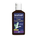 Saphir Cream Polish for Conditioning Greasy, Oiled Leather Shoes & Boots - Brown - 125 ml