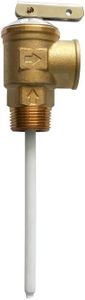 FOGATTI Temperature and Pressure Relief Valve 3/4" NPT Threaded, 210°F 150PSI with 4" Probe for Water Heaters and Hot Water Storage Tanks