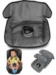 Lynmark® 2x Potty Training Car Seat Protector Cover - Waterproof Soft Piddle Pads for Toddlers and Baby Carseat - Travel-Friendly Universal Washable Liner Mat for Spills, Nappy Leaks, Accidents - Grey