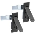 uxcell Electric Cabinet Door Cam Lock, Fit for 0.16-inch(4mm) Thick Panel, 717-1 Black, 2 Pack