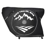 VEVOR Triathlon Bike Travel Bag, Transport Bicycle Storage Carry Bag with TSA Lock & Dual Zipper, Triathlon Bicycle Case Max. Wheelbase 42 in for Travel, Outdoor Use, Train Airplane Subway Transport
