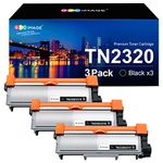 GPC Image Toner Cartridges Replacement for Brother TN2320 TN2310 Compatible with MFC-L2700DW L2720DW Compatible with HL-L2340DW L2360DN L2300D L2365DW Compatible with DCP-L2500D L2520DW(Black, 3-Pack)