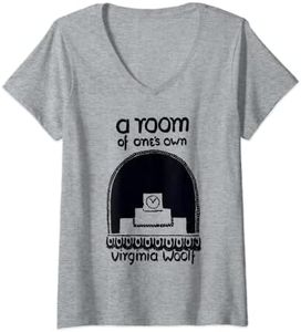 Femme A Room of One's Own Virginia Woolf couverture de livre T-Shirt avec Col en V